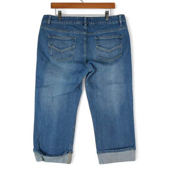 Route 66 Denim Capris Womens 13/14 Blue Rolled Cuff Straight Leg Mid Rise - Picture 2 of 8